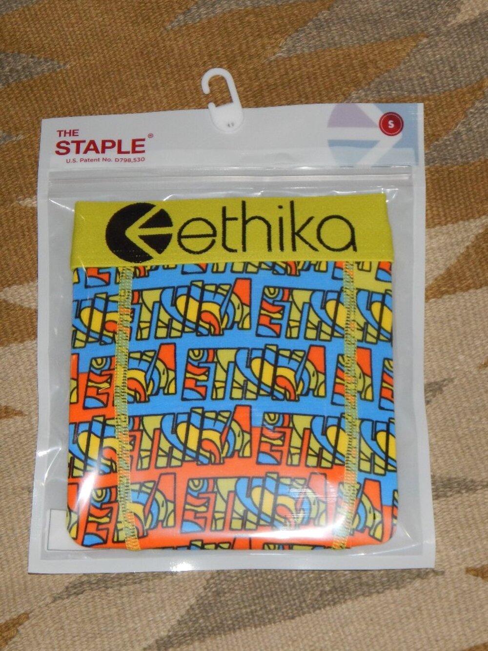 Ethika - Vibrant - Men's S - The Staple Fit - Boxer Briefs - Blue Orange Yellow